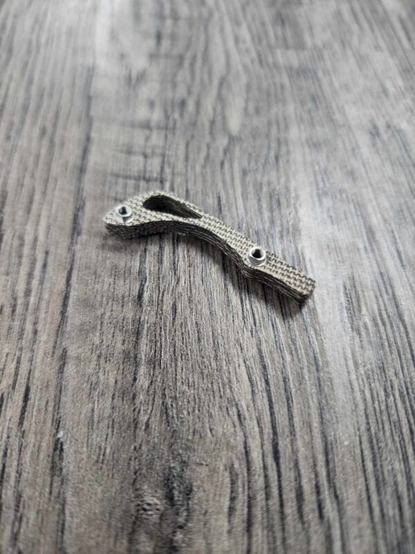 Benchmade MINI Bugout - Green Canvas Micarta - Backspacer - Flytanium Gear