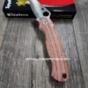Red Canvas Micarta Limited Edition Lotus Scales for Spyderco Paramilitary 2 - MADE IN USA - Flytanium Gear - Edc Gear