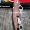 Red Canvas Micarta Limited Edition Lotus Scales for Spyderco Paramilitary 2 - MADE IN USA - Flytanium Gear - Edc Gear