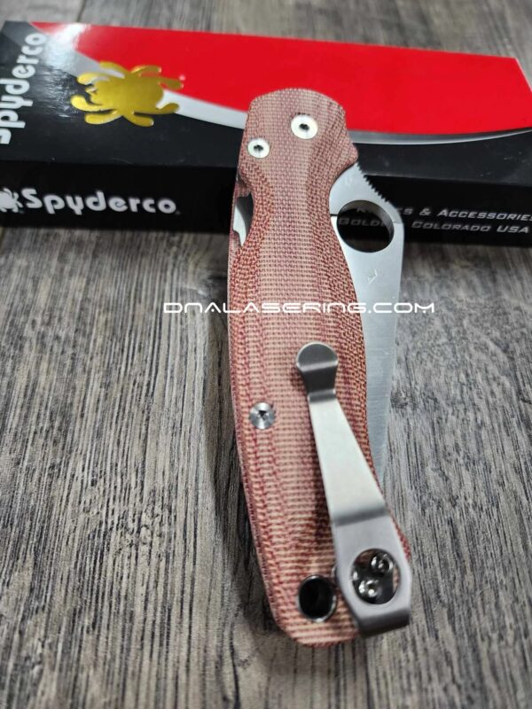 Red Canvas Micarta Limited Edition Lotus Scales for Spyderco Paramilitary 2 - MADE IN USA - Flytanium Gear - Edc Gear