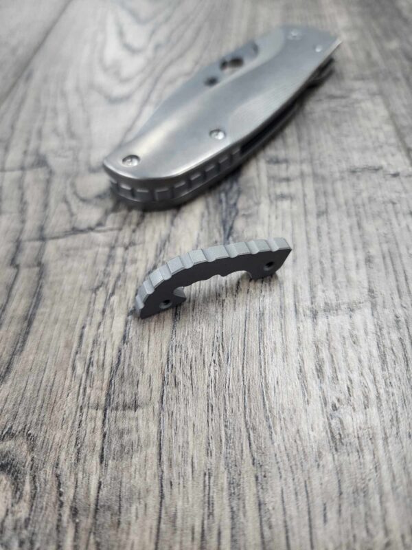 Titanium Backspacer for Spyderco Shaman - Stonewash -  Knife NOT included