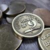 Rule #9 - Deep Laser Engraved Brass Coin - Polished Finish - EDC Gear - Never Go Anywhere Without A Knife - Quietly Violent