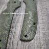 il_fullxfull.5650601199_8h9w.jpg Spyderco Shaman - Lotus Scales - G-10 OD Green - Flytanium Gear *Optional Knife Install & Topographic Laser Engraving*
