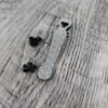 il_fullxfull.5653045486_bnzv-1.jpg LynchNW Benchmade - Seigaiha Wave - Laser Engraved Titanium - Deep Carry Pocket Knife Clip - Blacksmith or Sandwashed Finish - MADE in USA