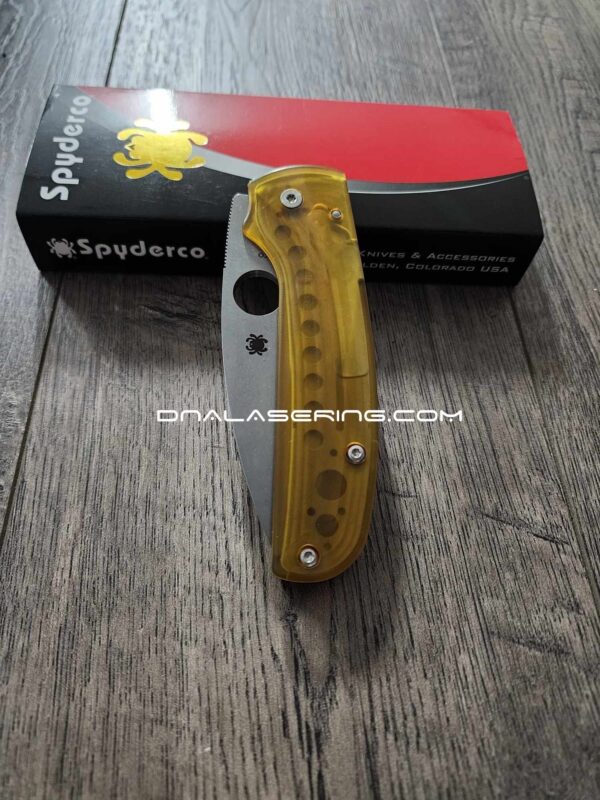 Ultem Lotus Scales - Spyderco Shaman - MADE IN USA - Flytanium Gear *Optional Knife Install*