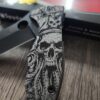 il_fullxfull.5659343251_13a6.jpg Davy Jones Skull - Kraken Skull - Spyderco Yojimbo 2 - Deep Laser Engraved - Titanium Scales - EDC Gear - *Fully Installed Knife Option*