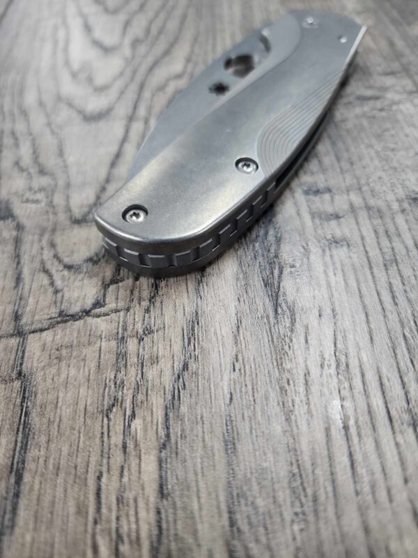 Titanium Backspacer for Spyderco Shaman - Stonewash -  Knife NOT included