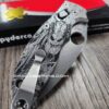 Predator - Spyderco Manix 2 - Deep Laser Engraved - Titanium Knife Scales - Flytanium Gear *Knife Install Optional*