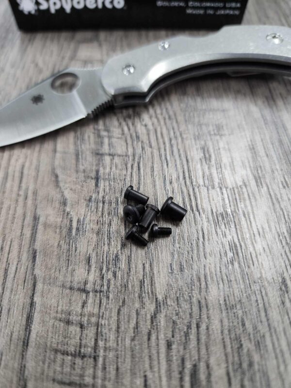Replacement Hardware Kit for Spyderco Dragonfly - Stainless Steel - Black ** Knife NOT Included***