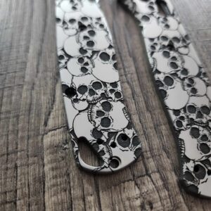 Skulls - NEW Relief Engraving Style - Benchmade Bugout Titanium -  Deep Engraved - Titanium Scales - Flytanium Gear *Scales/Handles Only*