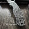 il_fullxfull.5761331067_fnwi.jpg Viking Rune - Nordic Design - Spyderco PM3 TI - NEW Relief Engraving Style - Laser Engraved - Titanium Knife Scales - Knife Install Optional
