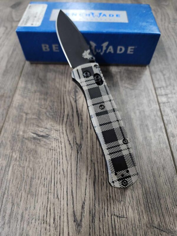 Plaid Pattern Benchmade Bugout Titanium Black Scales - EDC Scales - 535 Bugout - Knife NOT Included!!