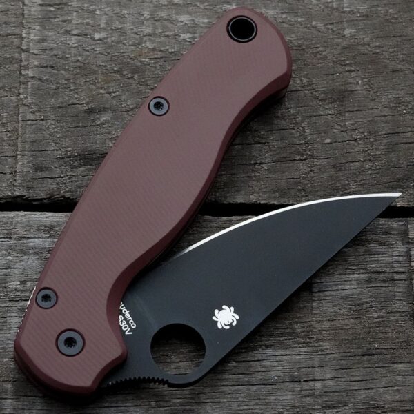 Spyderco Para Military 2 Scales – Agent Series – Clip Side Liner Delete – Cerakote - Brick Red - Knife NOT Included - Scales only!