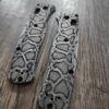 Snakeskin - Reptile Pattern - Benchmade Bugout TI - Deep Laser Engraved Titanium Scales - Flytanium Gear *Scales/Handles Only*