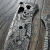 Japanese Warrior - Samurai - Skulls - Benchmade Bugout - Deep Laser Engraved Titanium Scales - EDC Gear *Scales/handles Only*