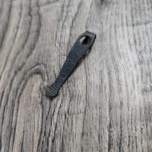 Spyderco WIRE Clip - Topographic - Laser Engraved Titanium -Deep Carry Pocket Knife Clip - Blacksmith, Satin or Stonewash Finish Made In USA