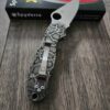 Snakeskin - Spyderco PM3 TI - Laser Engraved Titanium Knife Scales - Paramilitary 3 - EDC Gear - Knife & Hardware Optional