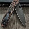 3D Skulls - Spyderco Smock - NEW Relief Engraving Style w/ Aging - Fiber Laser Engraved copper Scales - EDC Gear *Knife Install Optional*