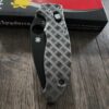 Basketweave - Spyderco Manix 2 - Deep Laser Engraved - Titanium Knife Scales - Flytanium Gear *Knife Install Optional*
