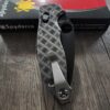 Basketweave - Spyderco Manix 2 - Deep Laser Engraved - Titanium Knife Scales - Flytanium Gear *Knife Install Optional*