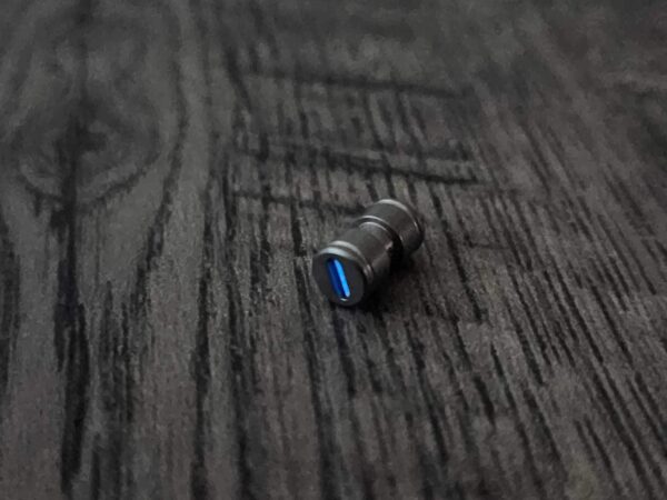 Benchmade - BLUE Glow - Titanium Thumb Stud - Satin Finish - Flytanium Gear