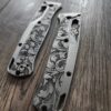 Crossfade Engraved Scroll design Titanium Scales for Benchmade Bugout - Flytanium
