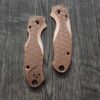 PM3 Lotus with Seigaiha Waves Engraved - Copper Scales for Spyderco Paramilitary 3 - Stonewashed - Flytanium Gear - Knife Install Optional