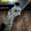 The Undying - Spyderco PM2 - Engraved PM2 Titanium Knife Scales - Paramilitary 2 - Flytanium Gear - Knife & Hardware Optional