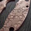 Manix 2 Deep Engraved Copper Scales - EDC - Relief Engraved Skull Pattern - Copper Scales