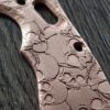 Manix 2 Deep Engraved Copper Scales - EDC - Relief Engraved Skull Pattern - Copper Scales