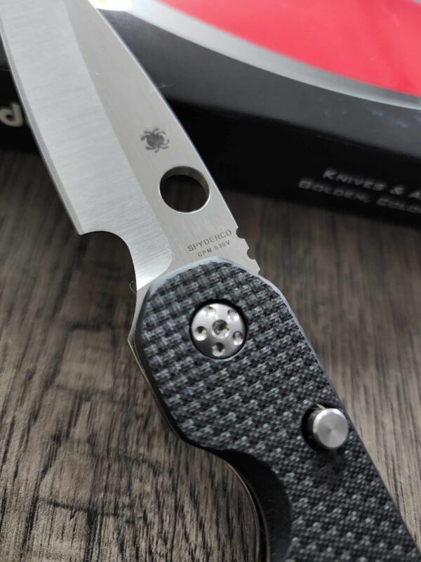 Spyderco Smock C240CFP Knife Kevin Smock EDC Clip Point with Flipper Tang Carbon Fiber G10 Compression Lock Folder Large Pivot NIB