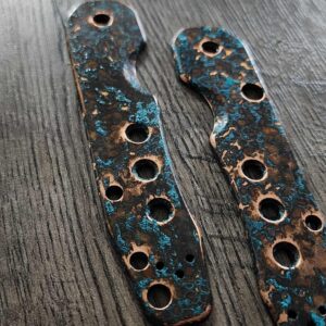 Shipwrecked Patina Spyderco Smock Copper Scales - KNIFE NOT INCLUDED - Scales / handles only