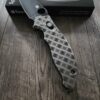 Basketweave - Spyderco Manix 2 - Deep Laser Engraved - Titanium Knife Scales - Flytanium Gear *Knife Install Optional*