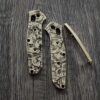 Leaf Scroll – Benchmade 945 MINI Osborne – Relief Engraved Brass Scales AND backspacer – EDC Gear *Scales and backspacer Only*