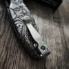 Spyderco Shaman - Shaman Art - Relief Laser Engraved - Titanium scales - Complete Knife - LynchNW Clip - Phosphor Washers - TI Backspacer