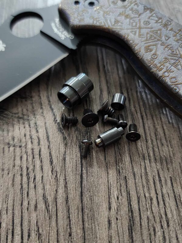 PM3 Black titanium full hardware kit - EDC gear - Flytanium gear - Spyderco - Black titanium