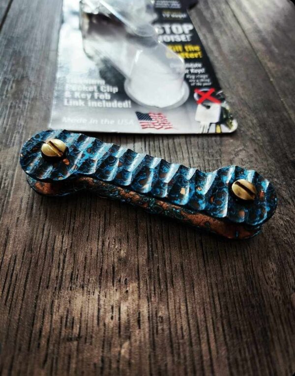 Shipwrecked Copper KeyBar - EDC KeyBar - Forced shipwrecked patina