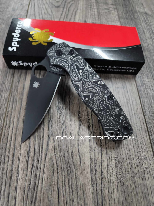 PM2 Custom - Carbon Fiber and Aluminum Scales - Spyderco Para Military 2 Knife - EDC Gear - Optional Hardware & Knife Install