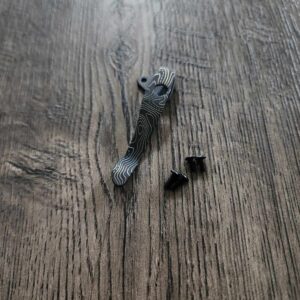 Kershaw Leek / Blur Deep Carry pocket clip with Topo 2.0 Engraving! Blacksmith finish - MADE in USA! - With extra screws!