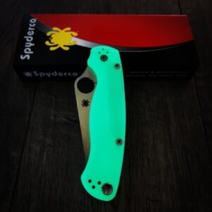 PM2 Spyderco Electric/Tiffany Green GLOW 3D PETG Printed Scales! - EDC Scales - PM2 - Glow - Optional Knife Install