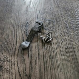 Benchmade STUBBY Deep Carry Pocket Clip with Engraved topo pattern! Sandwashed titanium - extra screws - MADE In USA!