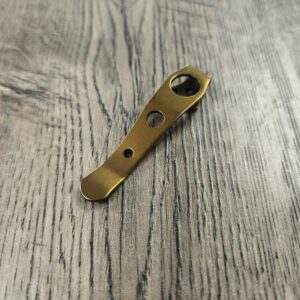 LynchNW - Spyderco Smock Clip - Titanium Deep Carry Pocket Knife Clip - Bronze Ano Finish - MADE In USA