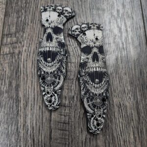 YoJimbo 2  Black Titanium Engraved Death Portal Design Scales for the Spyderco Yojimbo 2 Knife