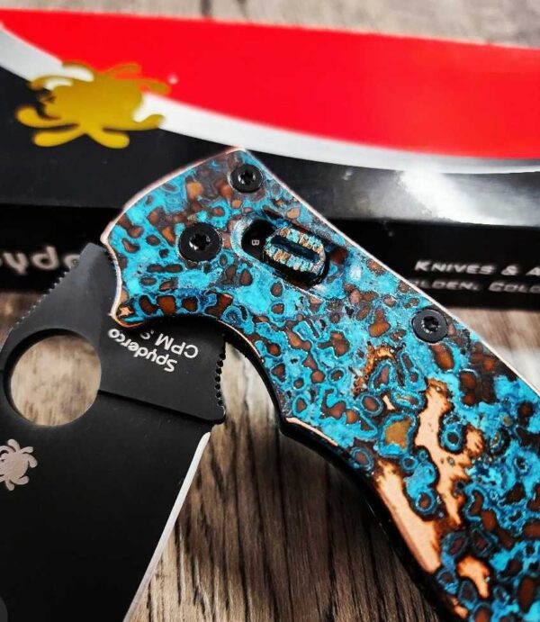 Spyderco Manix 2 - Shipwreck Patina - Copper Ball Cage Lock - Copper Scales - Knife Install Optional