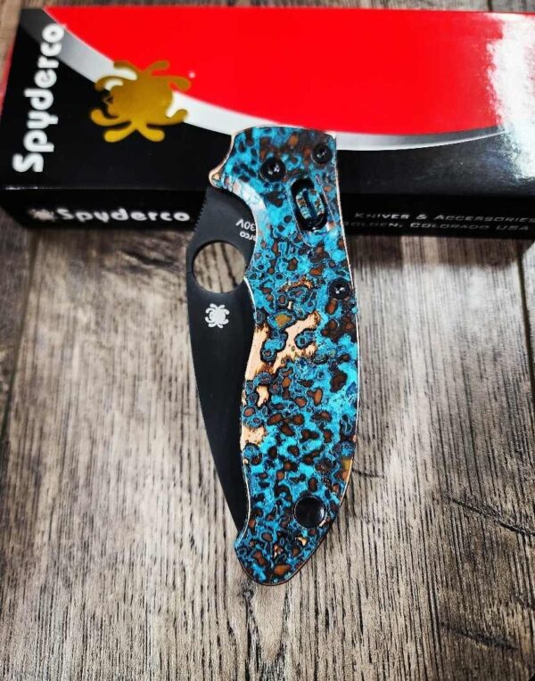 Spyderco Manix 2 - Shipwreck Patina - Copper Ball Cage Lock - Copper Scales - Knife Install Optional