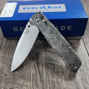 The Great Waves - Benchmade Bugout - Laser Engraved - Titanium Knife Scales - EDC Gear * Scales/handles Only* KNIFE NOT Included