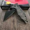 The Great Waves - Japanese waves Spyderco Yojimbo 2 - Deep Laser Engraved - Stonewash Titanium Scales - EDC Gear *Knife Install Optional*