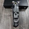 Until Valhalla - Viking Skull - Ruike P801 Black - Fiber Laser Engraved - EDC Gear - Complete Knife