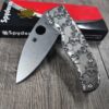 Spyderco Shaman - Skulls Pattern - Relief Laser Engraved - Titanium scales - Complete Knife - LynchNW Clip - Phosphor Washers