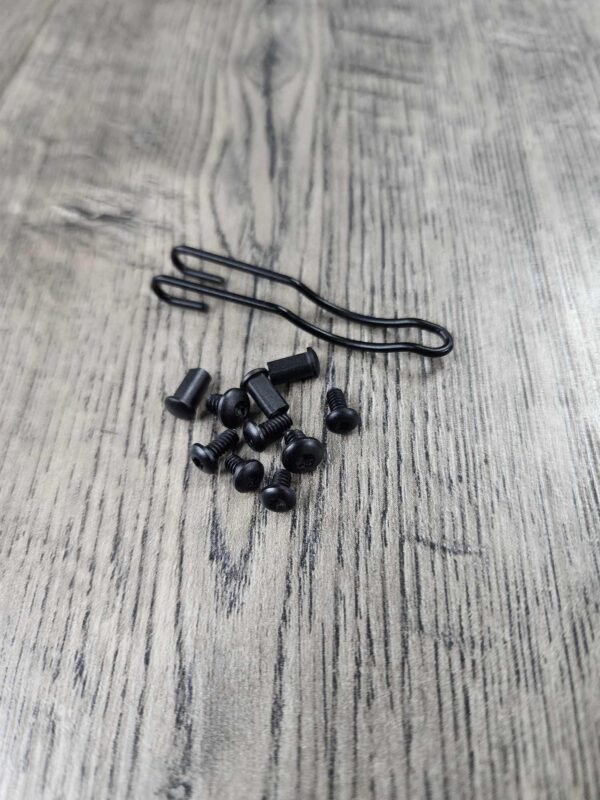 Manix 2 LIGHTWEIGHT Black Anodized Titanium Replacement Hardware Screw Set for Spyderco Manix 2 Lightweight